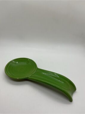 Fiesta Shamrock? Green Ceramic Spoon Rest - flaws